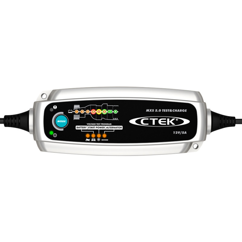 Chargeur batterie CTEK MXS 5.0 TEST&CHARGE - 12V 0,8A & 5A