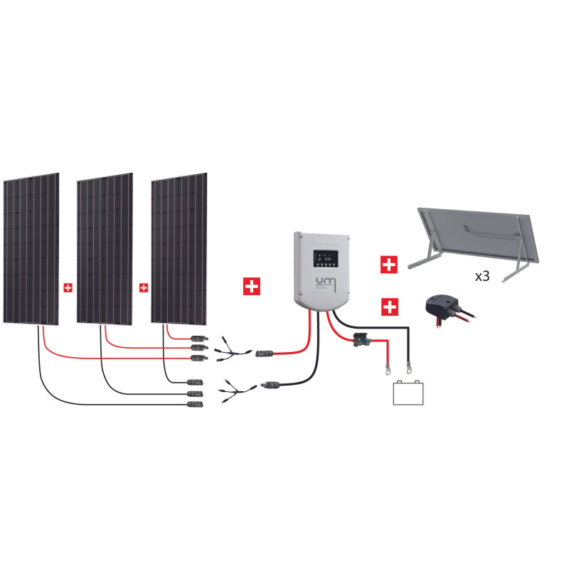 Kit Solaire ABRIS Uniteck 450W 12V (3x150W)