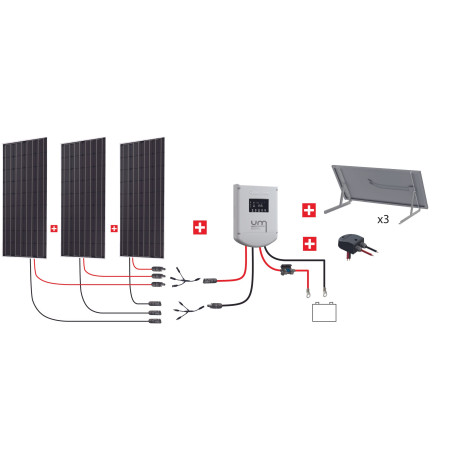 Kit Solaire ABRIS Uniteck 450W 12V (3x150W)