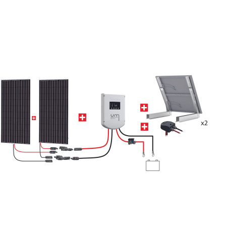 Kit Solaire ABRIS Uniteck 600W 12V (2x300W)