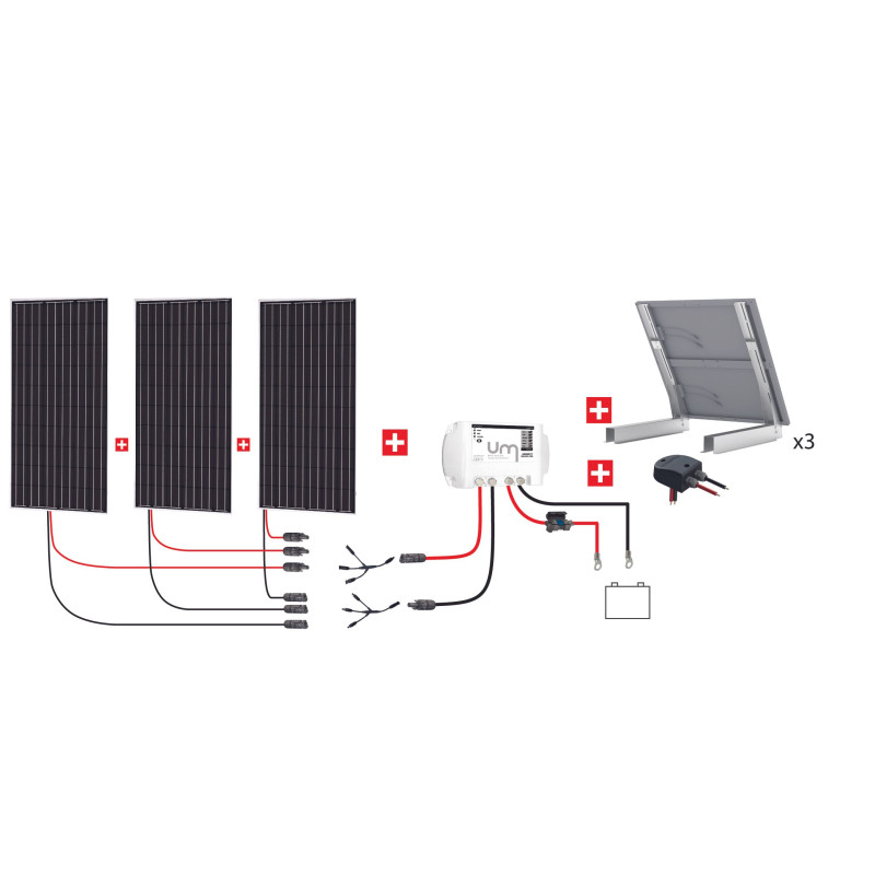 Kit Solaire ABRIS Uniteck 900W 12V (3x300W)