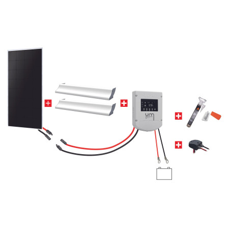 Kit solaire CAMPING-CAR Uniteck - 120W 12V - Back contact