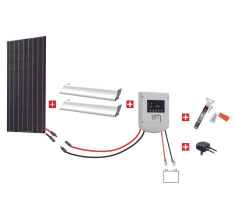 Kit solaire CAMPING-CAR Uniteck - 150W 12V - Monocristallin