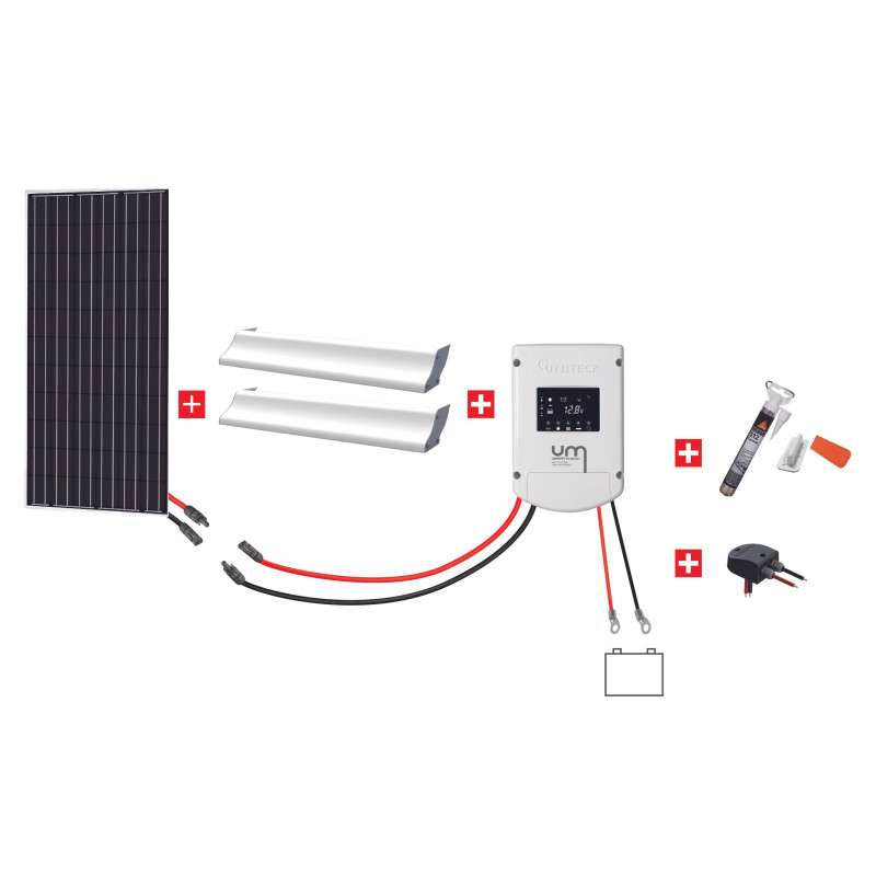 Kit solaire CAMPING-CAR Uniteck - 200W 12V/24V - Monocristallin