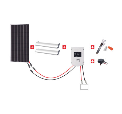 Kit solaire CAMPING-CAR Uniteck - 300W 12V - Monocristallin