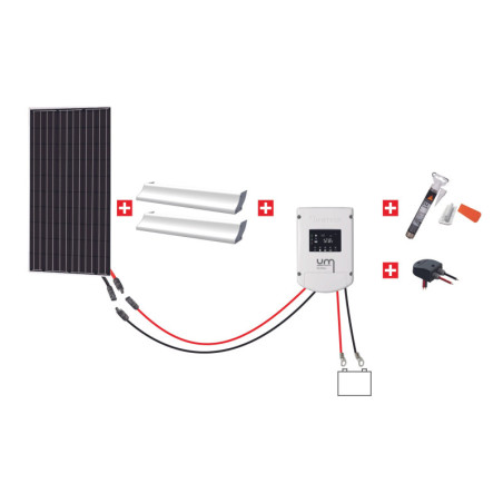 Kit solaire CAMPING-CAR Uniteck - 300W 12V - Monocristallin