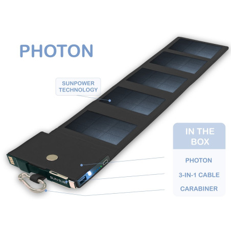 Chargeur solaire portable SunSlice Photon 4W 20Wh