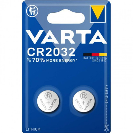 Pile bouton lithium CR2032 x2 - VARTA