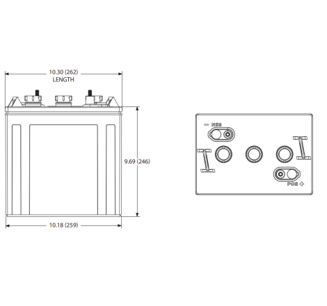 Batterie traction Trojan T125 plomb acide 240Ah