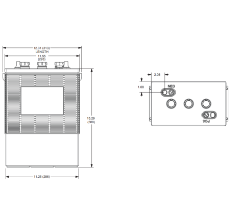 Batterie traction Trojan L16G-AC plomb acide 380Ah