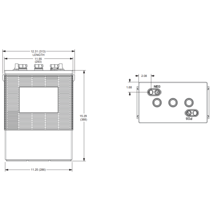 Batterie traction Trojan L16G-AC plomb acide 380Ah