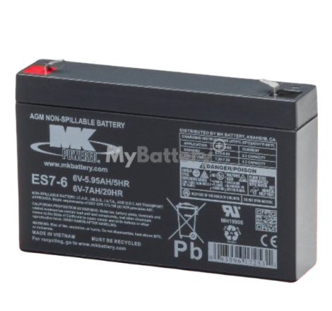 Batterie AGM MK Battery ES7-6 6V 7Ah