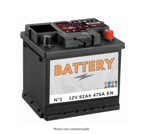 Batterie voiture BATTERY BAT-1 12V 52Ah 470A