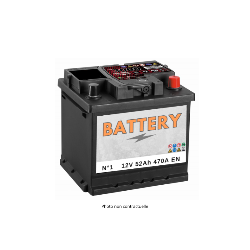 Batterie voiture BATTERY BAT-1 12V 52Ah 470A