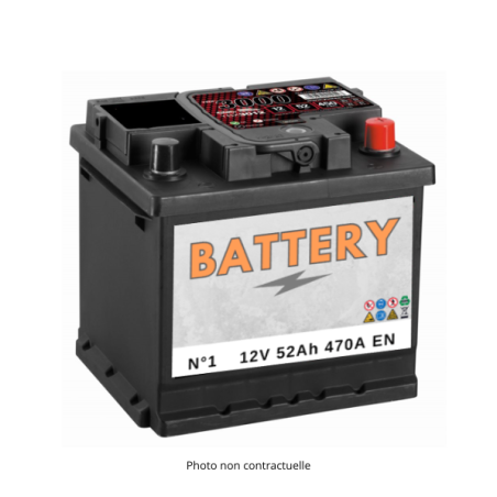 Batterie voiture BATTERY BAT-1 12V 52Ah 470A