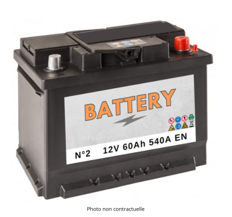 Batterie voiture BATTERY BAT-2 12V 60Ah 540A