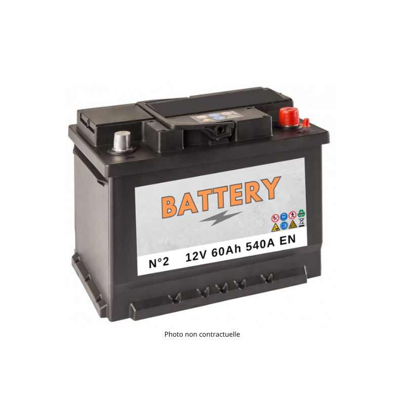 Batterie voiture BATTERY BAT-2 12V 60Ah 540A