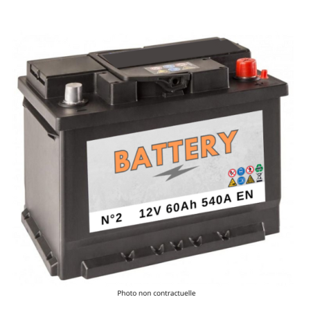 Batterie voiture BATTERY BAT-2 12V 60Ah 540A