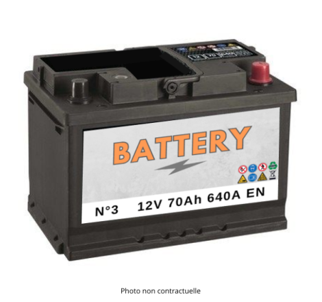 Batterie voiture BATTERY BAT-3 12V 70Ah 640A