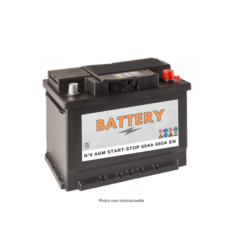 Batterie voiture Start&Stop AGM BATTERY BAT-6 12V 60Ah 660A