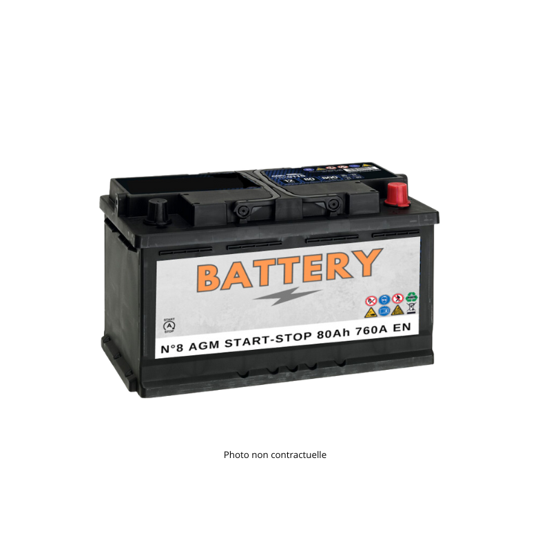 Batterie voiture Start&Stop AGM BATTERY BAT-8 12V 80Ah 760A