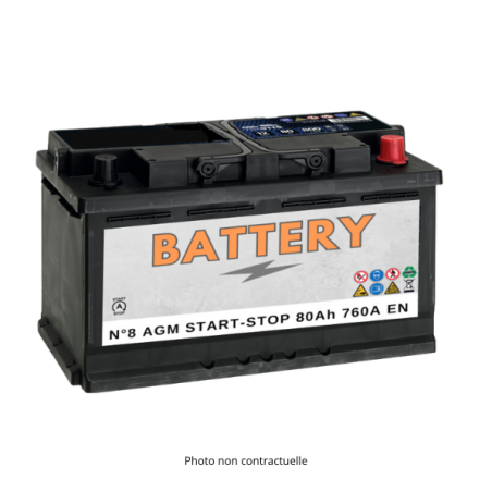 Batterie voiture Start&Stop AGM BATTERY BAT-8 12V 80Ah 760A