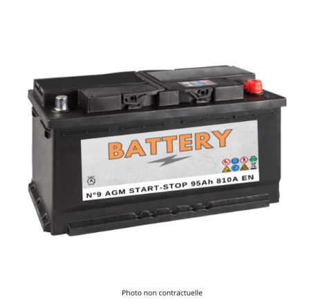 Batterie voiture Start&Stop AGM BATTERY BAT-9 12V 95Ah 810A