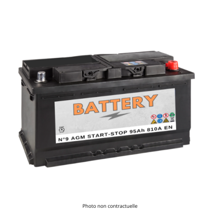 Batterie voiture Start&Stop AGM BATTERY BAT-9 12V 95Ah 810A