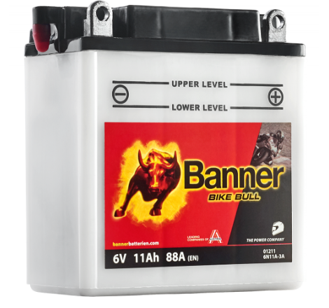 Batterie moto Banner B6N11A-3A 11Ah 88A