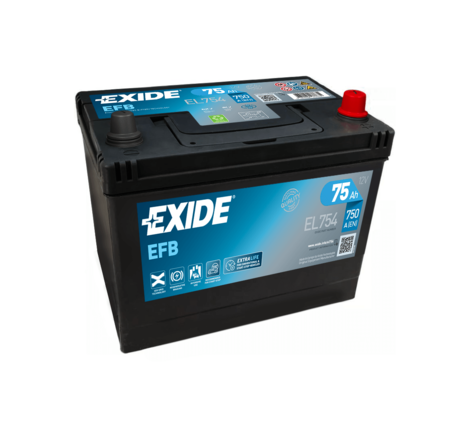 Batterie Voiture Start & Stop EFB EXIDE EL754 12V 75Ah 750A