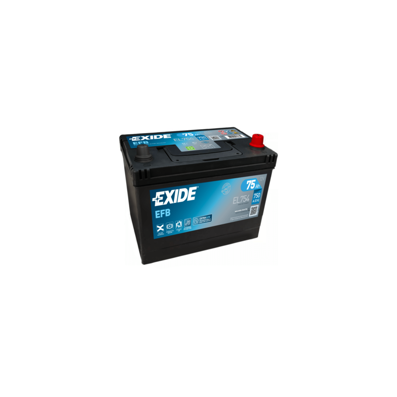 Batterie Voiture Start & Stop EFB EXIDE EL754 12V 75Ah 750A