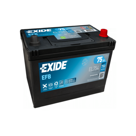 Batterie Voiture Start & Stop EFB EXIDE EL754 12V 75Ah 750A