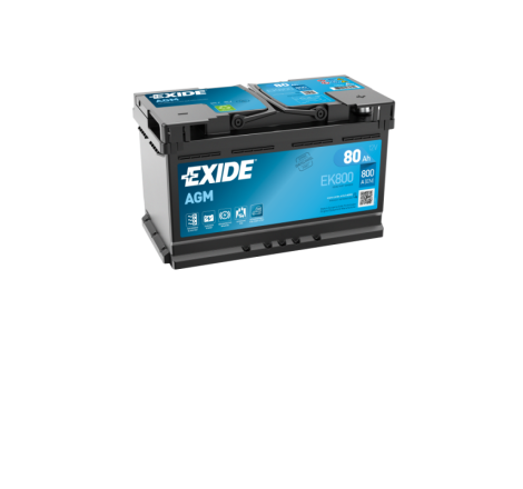 Batterie Voiture Start & Stop AGM EXIDE EK800 12V 80Ah 800A