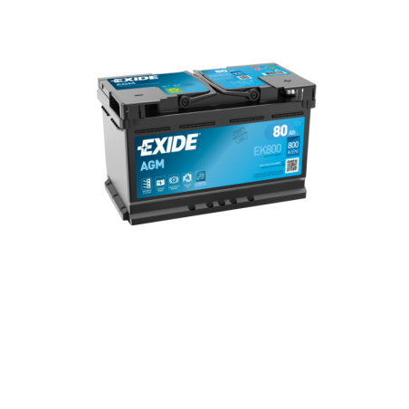 Batterie Voiture Start & Stop AGM EXIDE EK800 12V 80Ah 800A