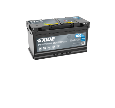 Batterie Voiture EXIDE EA1000 12V 100Ah 900A