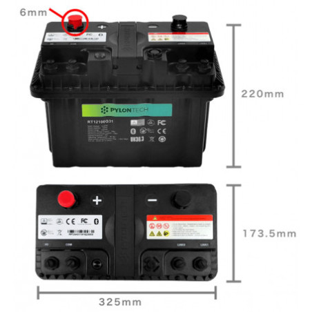 Batterie lithium Pylontech RT12100 12V 100Ah