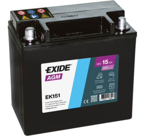 Batterie auxiliaire EXIDE EK151 12V 15Ah 200A