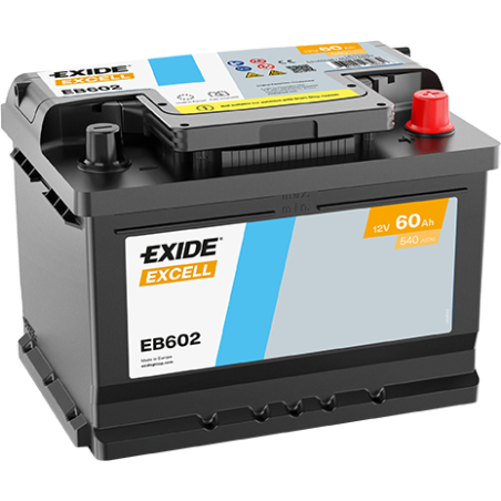 Batterie Voiture EXIDE EB602 12V 60Ah 540A