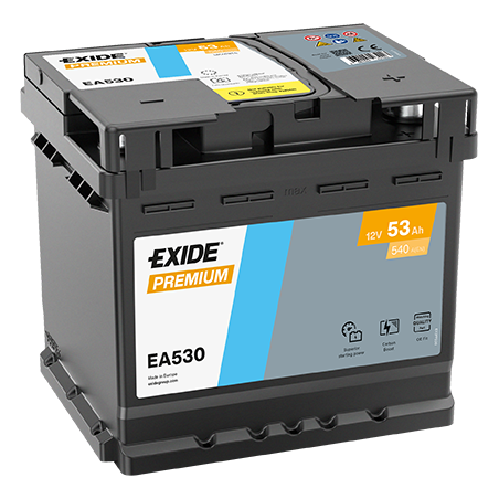 Batterie Voiture EXIDE EA530 12V 53Ah 540A