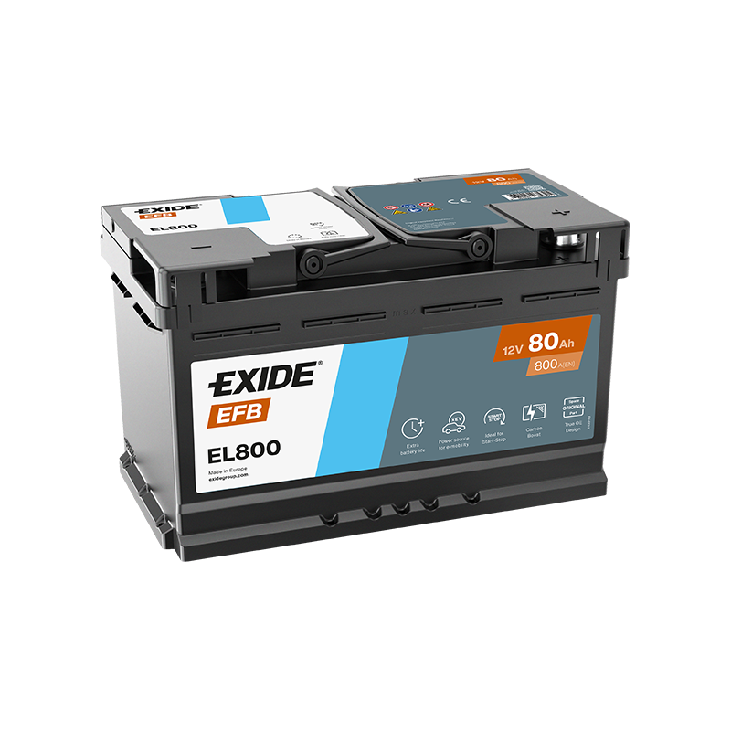 Batterie Voiture EXIDE EL800 12V 80Ah 800A