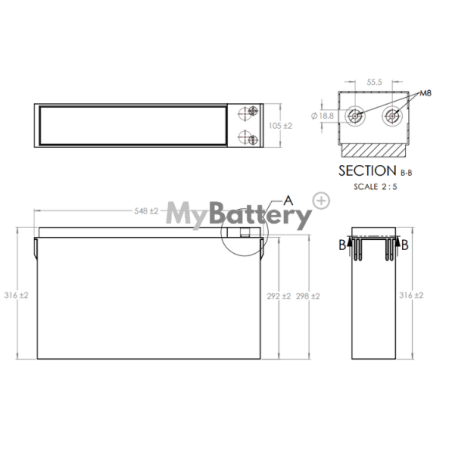 Batterie télécom Victron Energy AGM 12V 165Ah