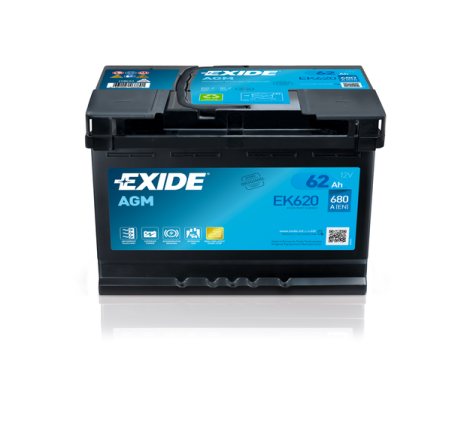 Batterie Voiture Start & Stop EXIDE EK620 12V 62 Ah 680 A