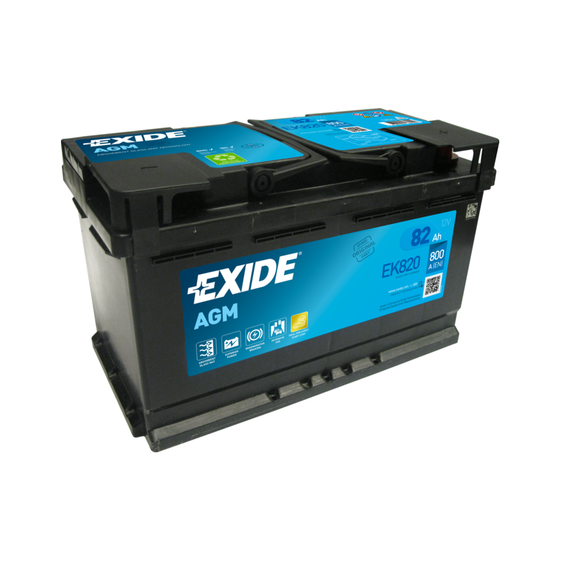 Batterie Voiture Start & Stop EXIDE EK820 12V 82 Ah 800 A