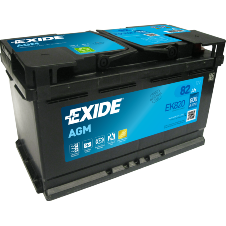 Batterie Voiture Start & Stop EXIDE EK820 12V 82 Ah 800 A