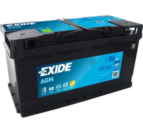 Batterie Voiture Start & Stop EXIDE EK960 12V 96 Ah 850 A