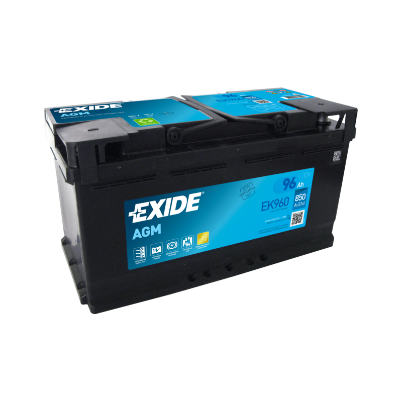 Batterie Voiture Start & Stop EXIDE EK960 12V 96 Ah 850 A