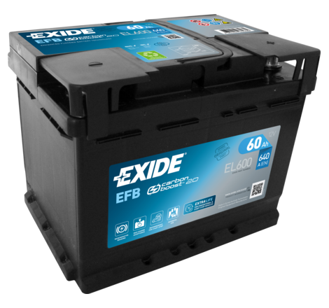 Batterie Voiture EXIDE EL600 12V 60 Ah 640 A