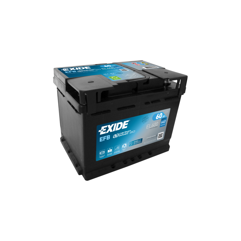 Batterie Voiture EXIDE EL600 12V 60 Ah 640 A