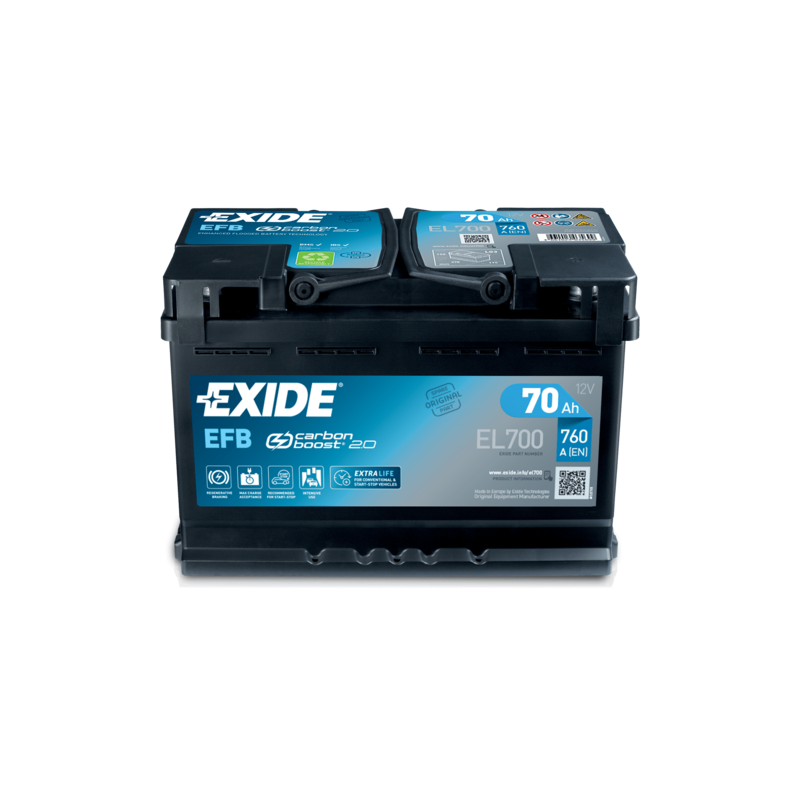 Batterie Voiture EXIDE EL700 12V 70 Ah 760 A