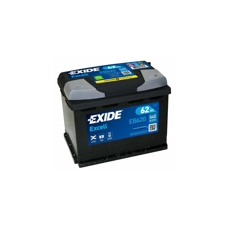 Batterie Voiture EXIDE EB620 12V 62 Ah 540 A